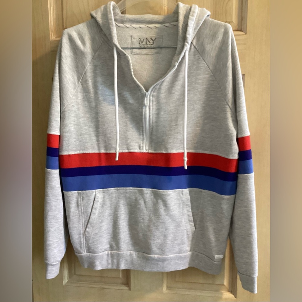 Marc NY 1/4 Zip Hooded Long Sleeve Sweatshirt